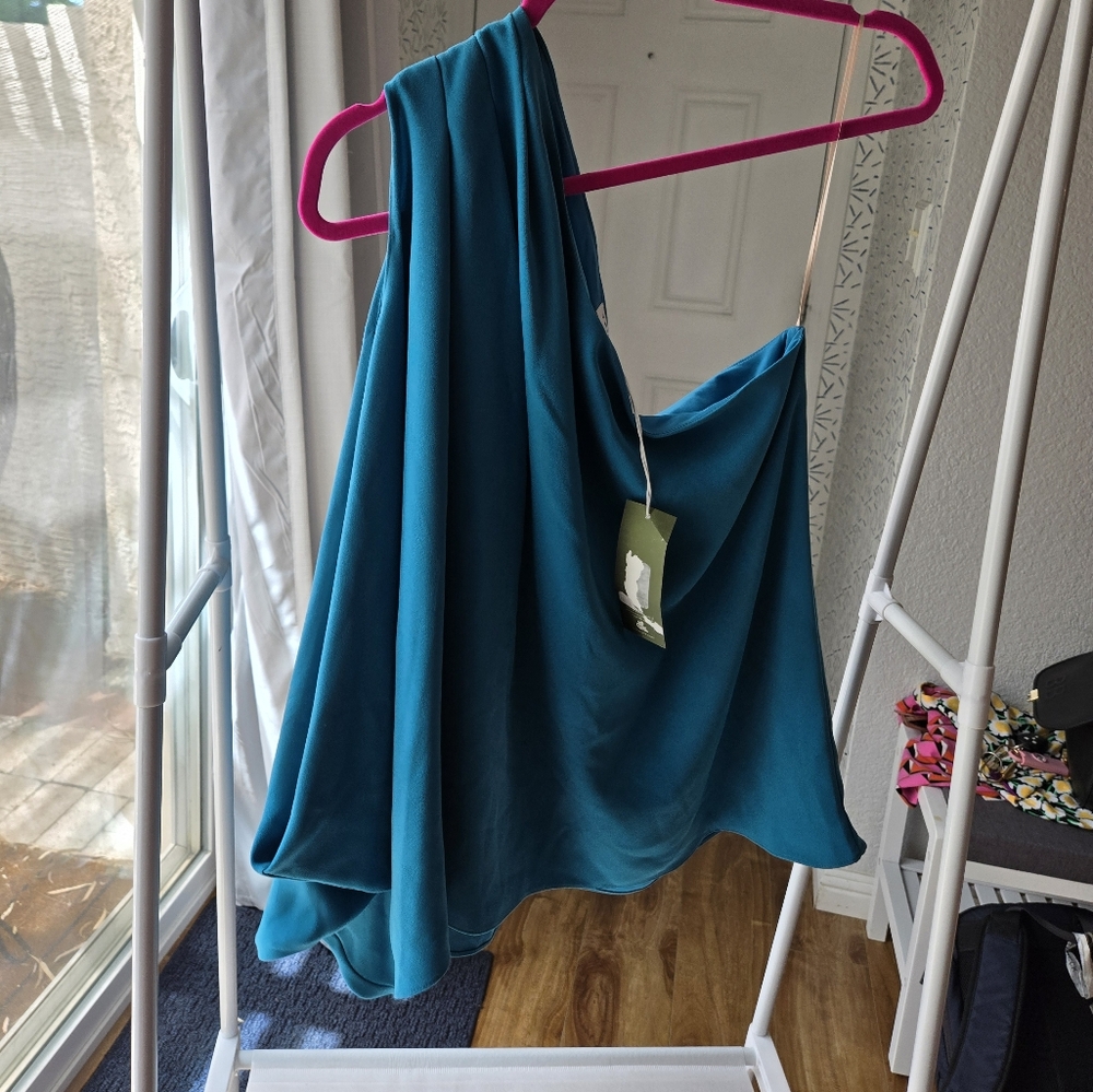 NWT Trina Turk Tahiti Top, Size Large in Teal